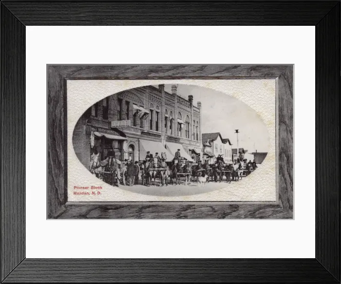 Framed Print : Pioneer Block, Mandan, North Dakota, USA Framed Print : Pioneer Block, Mandan, North Dakota, USA