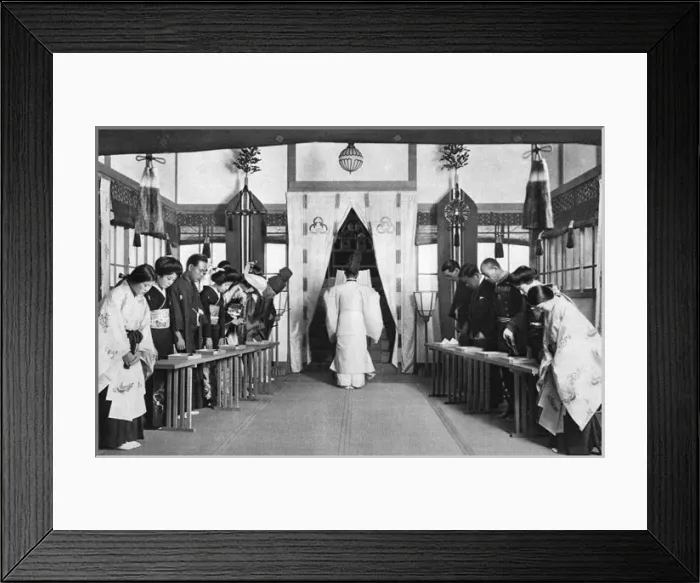 Framed Print : A traditional Japanese wedding scene Framed Print : A traditional Japanese wedding scene