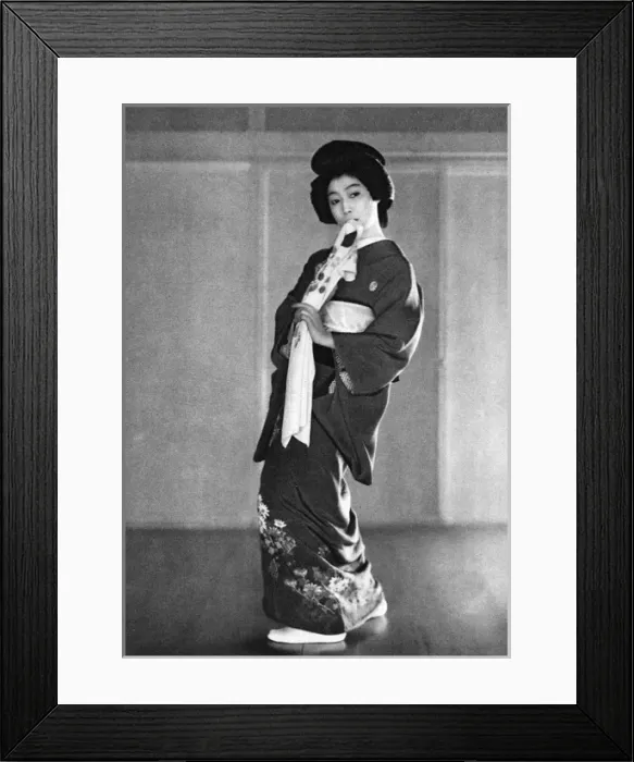 Framed Print : A Japanese lady dances Framed Print : A Japanese lady dances