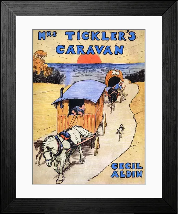 Framed Print : Cover design by Cecil Aldin, Mrs Ticklers Caravan Framed Print : Cover design by Cecil Aldin, Mrs Ticklers Caravan