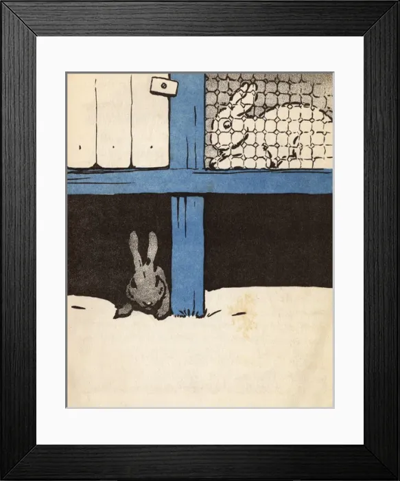 Framed Print : Illustration by Cecil Aldin, White Rabbit Framed Print : Illustration by Cecil Aldin, White Rabbit