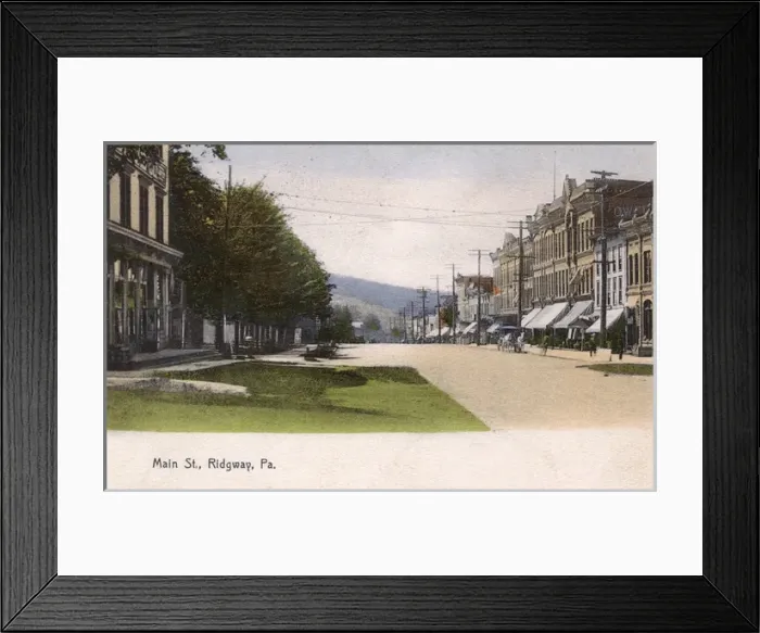 Framed Print : Main Street, Ridgway, Pennsylvania, USA Framed Print : Main Street, Ridgway, Pennsylvania, USA