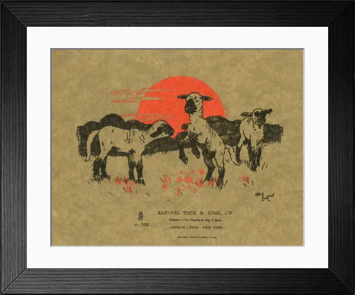 Framed Print : Back cover design by Cecil Aldin, Farmyard Friends Framed Print : Back cover design by Cecil Aldin, Farmyard Friends