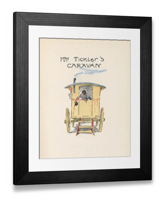 Framed Print : Frontispiece illustration, Mrs Ticklers Caravan Framed Print : Frontispiece illustration, Mrs Ticklers Caravan