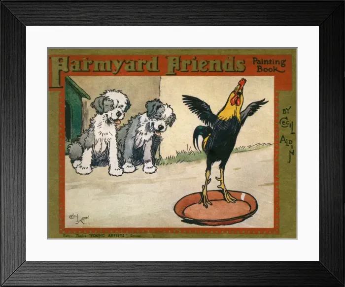 Framed Print : Cover design by Cecil Aldin, Farmyard Friends Framed Print : Cover design by Cecil Aldin, Farmyard Friends