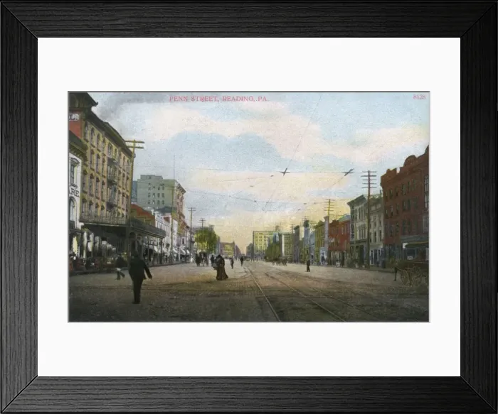 Framed Print : Penn Street, Reading, Pennsylvania, USA Framed Print : Penn Street, Reading, Pennsylvania, USA