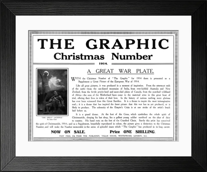 Framed Print : The Graphic Christmas Number 1914 advertisement Framed Print : The Graphic Christmas Number 1914 advertisement