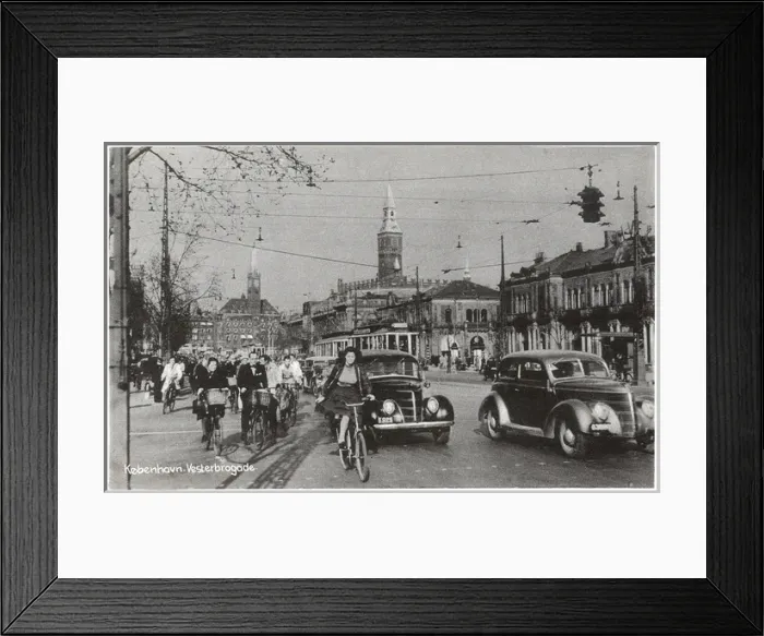 Framed Print : View of Vesterbrogade, Copenhagen, Denmark Framed Print : View of Vesterbrogade, Copenhagen, Denmark