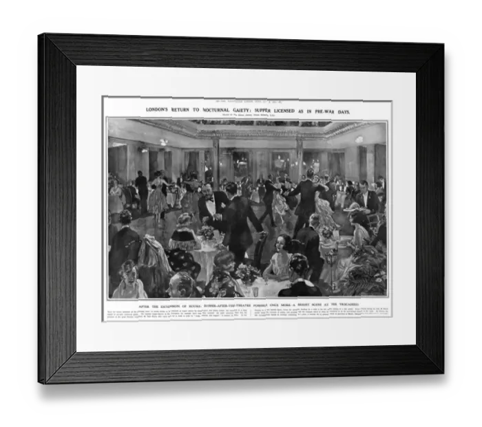 Framed Print : Londons return to noctural gaiety: dancing at the Trocadero Framed Print : Londons return to noctural gaiety: dancing at the Trocadero