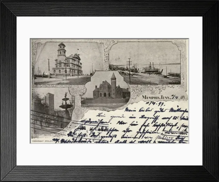 Framed Print : Postcard views of Memphis, Tennessee, USA Framed Print : Postcard views of Memphis, Tennessee, USA
