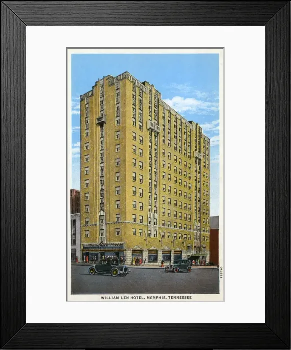 Framed Print : William Len Hotel, Memphis, Tennessee, USA Framed Print : William Len Hotel, Memphis, Tennessee, USA