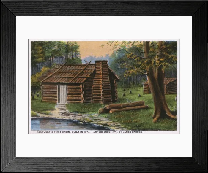 Framed Print : First cabin, Harrodsburg, Kentucky, USA Framed Print : First cabin, Harrodsburg, Kentucky, USA