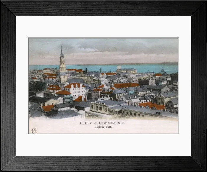 Framed Print : Aerial view of Charleston, South Carolina, USA Framed Print : Aerial view of Charleston, South Carolina, USA