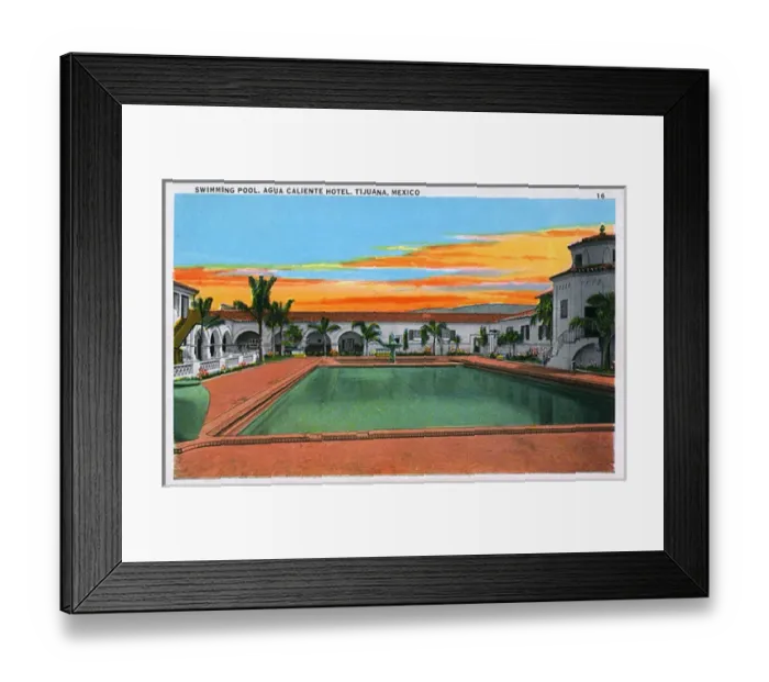 Framed Print : Swimming pool at Hotel Agua Caliente, Tijuana, Mexico Framed Print : Swimming pool at Hotel Agua Caliente, Tijuana, Mexico
