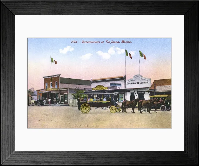 Framed Print : Street scene with shops, Tijuana, Mexico Framed Print : Street scene with shops, Tijuana, Mexico