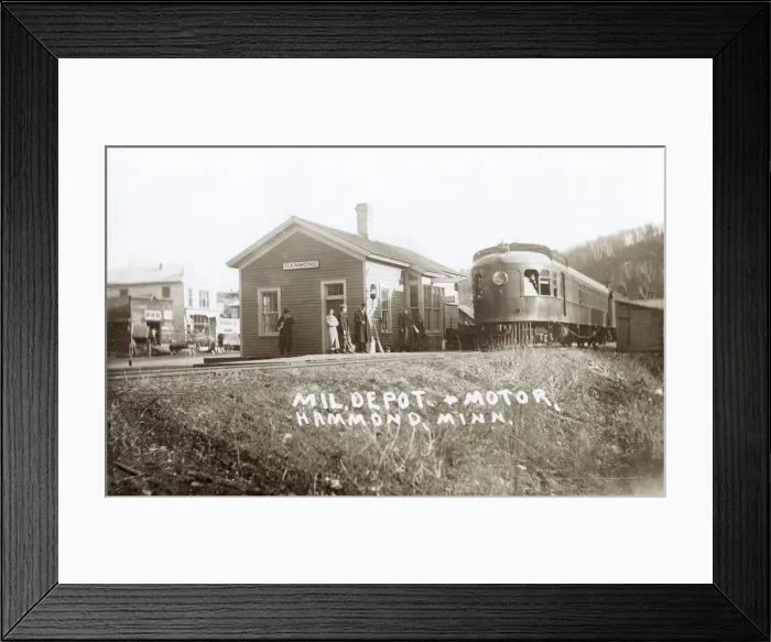 Framed Print : Hammond railway station, Minnesota, USA Framed Print : Hammond railway station, Minnesota, USA