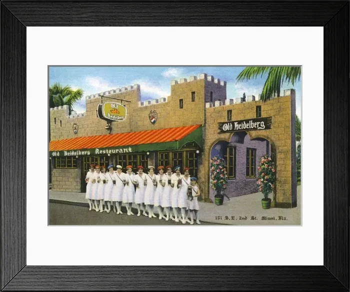 Framed Print : Old Heidelberg Restaurant, Miami, Florida, USA Framed Print : Old Heidelberg Restaurant, Miami, Florida, USA