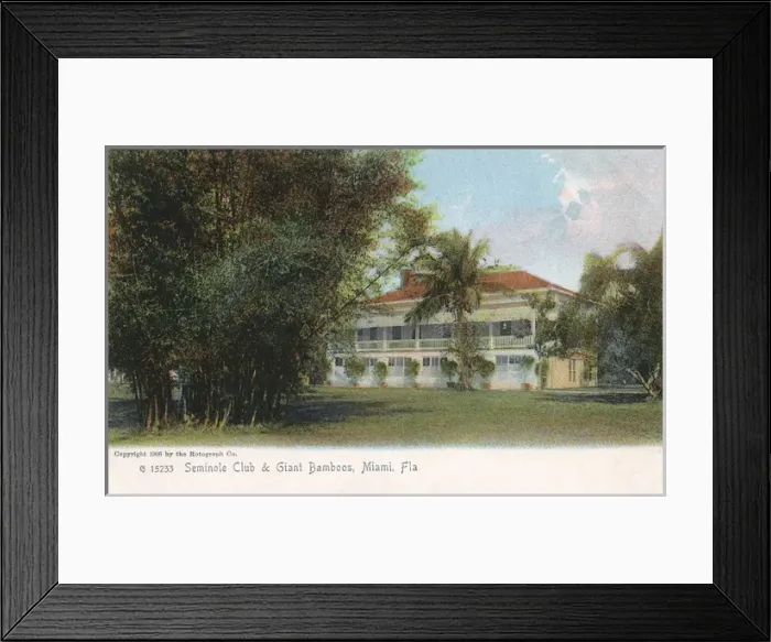 Framed Print : Seminole Club, Miami, Florida, USA Framed Print : Seminole Club, Miami, Florida, USA
