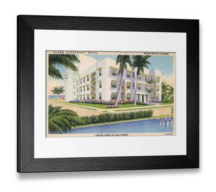 Framed Print : Alamo Apartment Hotel, Miami Beach, Florida, USA Framed Print : Alamo Apartment Hotel, Miami Beach, Florida, USA