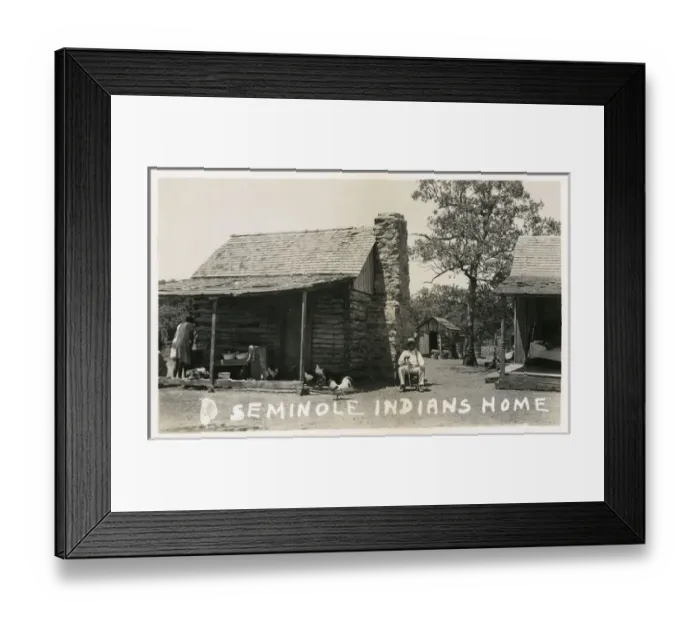 Framed Print : Seminole Indian home, Florida, USA Framed Print : Seminole Indian home, Florida, USA