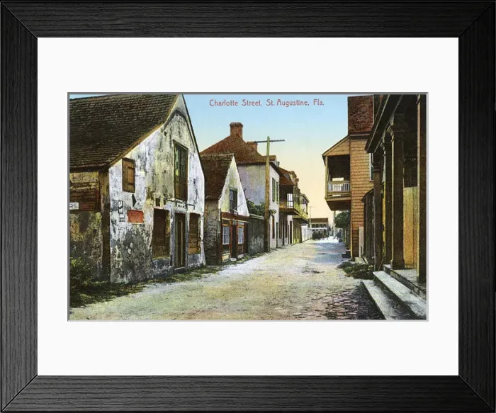 Framed Print : Charlotte Street, St Augustine, Florida, USA Framed Print : Charlotte Street, St Augustine, Florida, USA