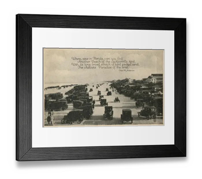 Framed Print : Cars on the beach, Jacksonville, Florida, USA Framed Print : Cars on the beach, Jacksonville, Florida, USA