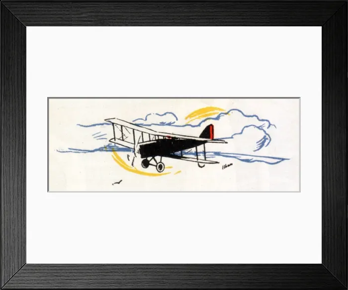 Framed Print : A small biplane flying through the clouds Framed Print : A small biplane flying through the clouds