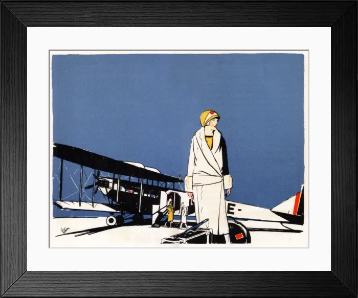 Framed Print : Elegant Lady passenger awaiting her flight on the airfield Framed Print : Elegant Lady passenger awaiting her flight on the airfield