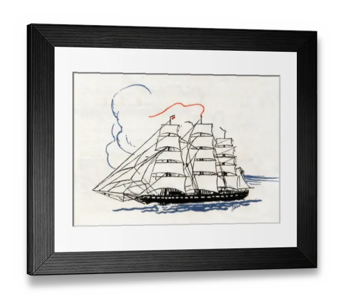 Framed Print : A tall ship under sail Framed Print : A tall ship under sail