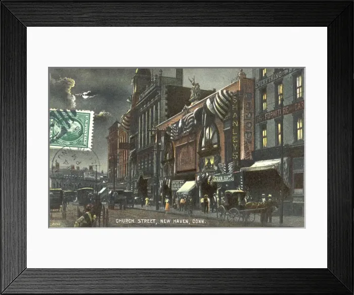 Framed Print : Church Street, New Haven, Connecticut, USA Framed Print : Church Street, New Haven, Connecticut, USA