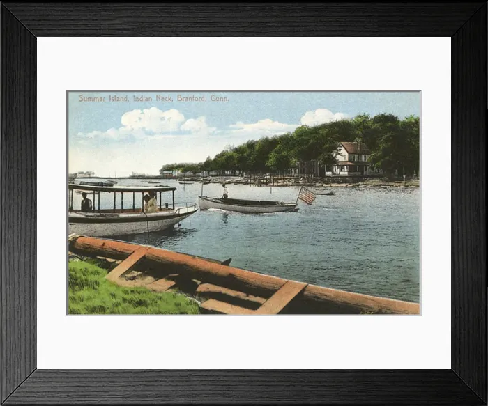 Framed Print : Summer Island, Indian Neck, Branford, Connecticut, USA Framed Print : Summer Island, Indian Neck, Branford, Connecticut, USA