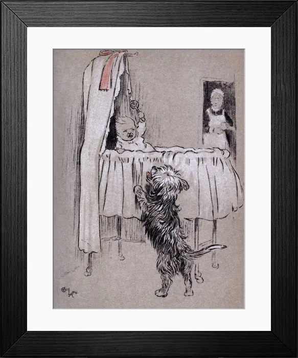 Framed Print : Illustration by Cecil Aldin, The Snob Framed Print : Illustration by Cecil Aldin, The Snob