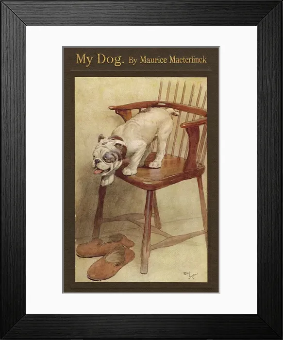 Framed Print : Cover design by Cecil Aldin, My Dog Framed Print : Cover design by Cecil Aldin, My Dog