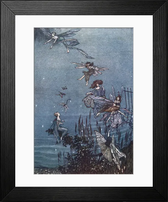 Framed Print : Illustration, Peter Pan in Kensington Gardens Framed Print : Illustration, Peter Pan in Kensington Gardens