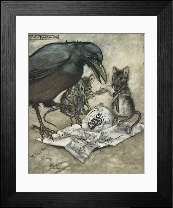 Framed Print : Illustration, Peter Pan in Kensington Gardens Framed Print : Illustration, Peter Pan in Kensington Gardens
