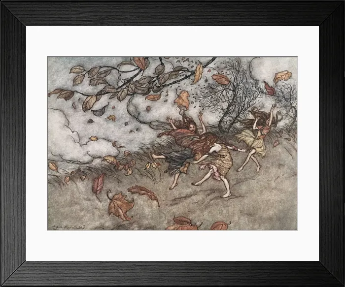 Framed Print : Illustration, Peter Pan in Kensington Gardens Framed Print : Illustration, Peter Pan in Kensington Gardens