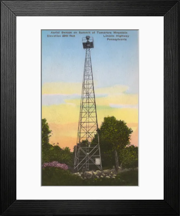 Framed Print : Beacon on Tuscarora Mountain, Pennsylvania, USA Framed Print : Beacon on Tuscarora Mountain, Pennsylvania, USA