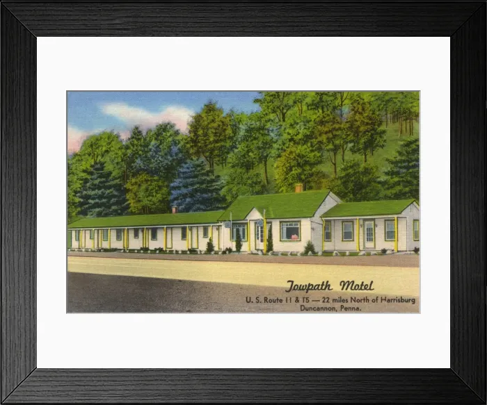 Framed Print : Towpath Motel, Duncannon, Philadelphia, USA Framed Print : Towpath Motel, Duncannon, Philadelphia, USA