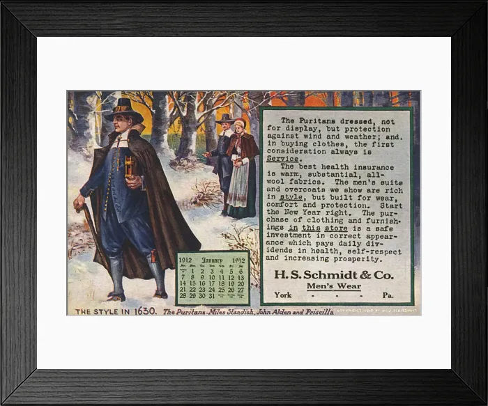 Framed Print : Advert for Schmidt menswear, York, Philadelphia, USA Framed Print : Advert for Schmidt menswear, York, Philadelphia, USA