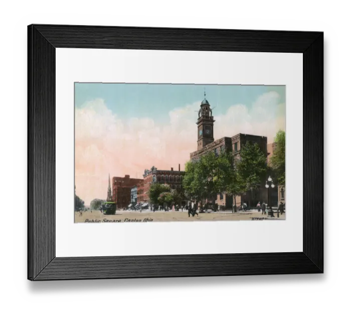 Framed Print : Public Square, Canton, Ohio, USA Framed Print : Public Square, Canton, Ohio, USA