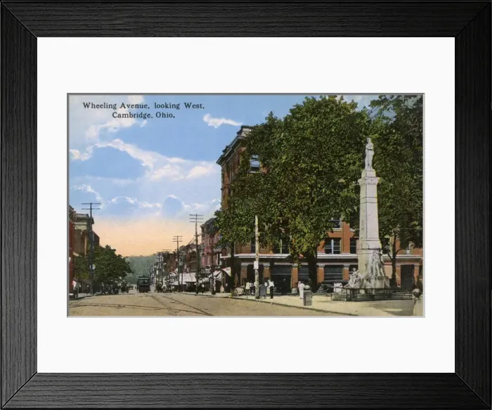Framed Print : Wheeling Avenue, Cambridge, Ohio, USA Framed Print : Wheeling Avenue, Cambridge, Ohio, USA
