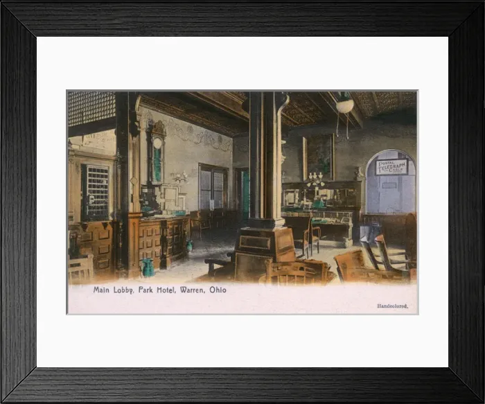 Framed Print : Main lobby, Park Hotel, Warren, Ohio, USA Framed Print : Main lobby, Park Hotel, Warren, Ohio, USA