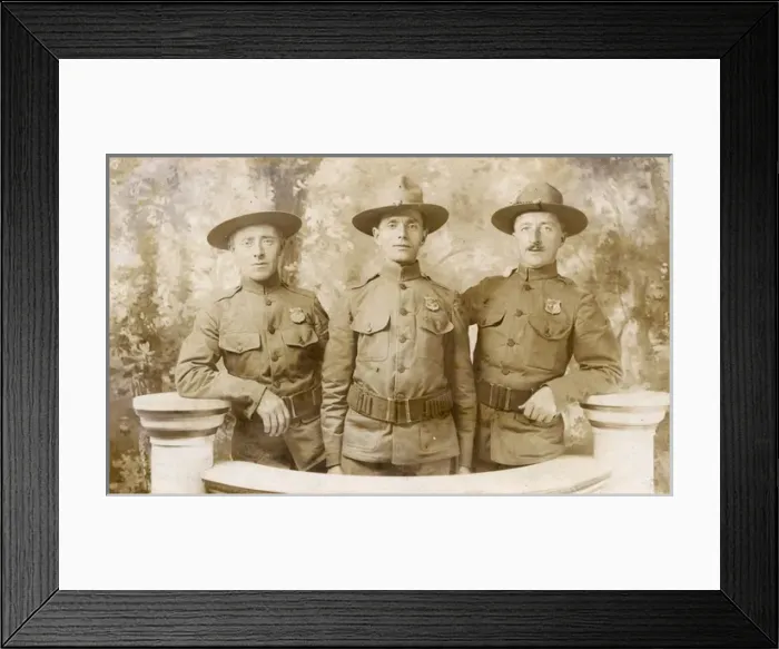 Framed Print : Three Home Guard men, Cincinnati, Ohio, USA Framed Print : Three Home Guard men, Cincinnati, Ohio, USA
