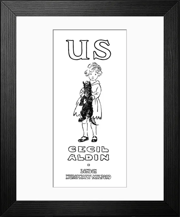 Framed Print : Title page design by Cecil Aldin, Us Framed Print : Title page design by Cecil Aldin, Us