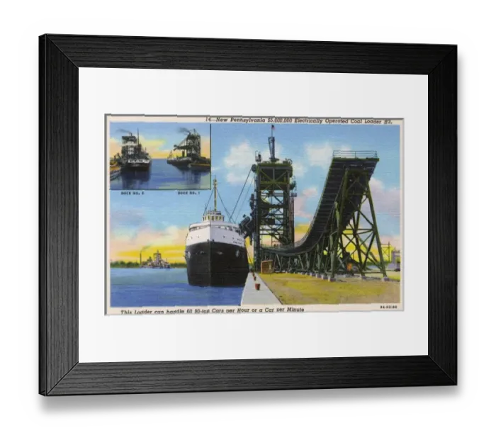 Framed Print : Pennsylvania Coal Docks, Sandusky, Ohio, USA Framed Print : Pennsylvania Coal Docks, Sandusky, Ohio, USA