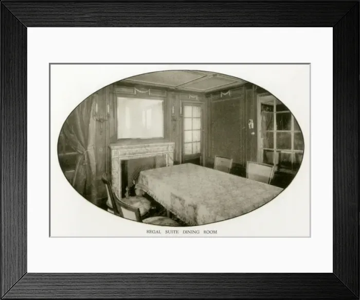 Framed Print : The Cunard Liner RMS Mauretania - Regal Suite Dining Room Framed Print : The Cunard Liner RMS Mauretania - Regal Suite Dining Room