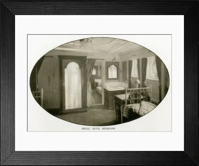 Framed Print : The Cunard Liner RMS Mauretania - Regal Suite Bedroom Framed Print : The Cunard Liner RMS Mauretania - Regal Suite Bedroom