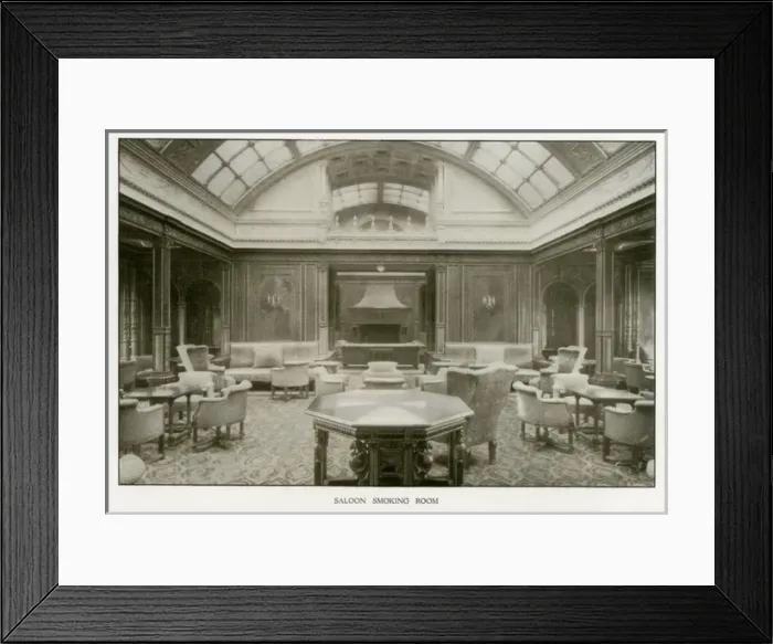 Framed Print : The Cunard Liner RMS Mauretania - Saloon Smoking Room Framed Print : The Cunard Liner RMS Mauretania - Saloon Smoking Room