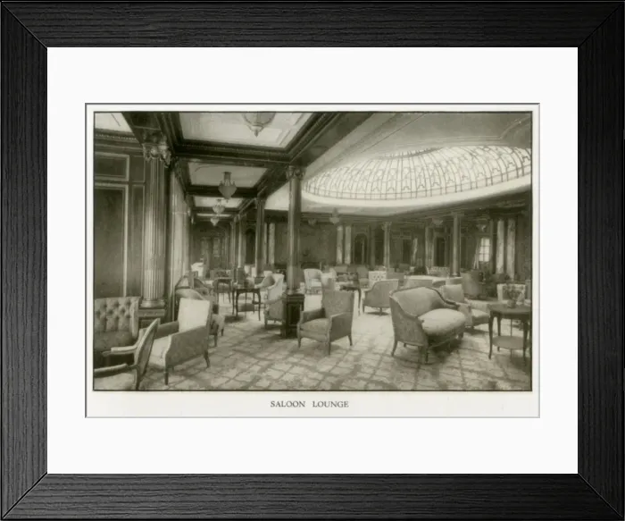 Framed Print : The Cunard Liner RMS Mauretania - Saloon Lounge Framed Print : The Cunard Liner RMS Mauretania - Saloon Lounge