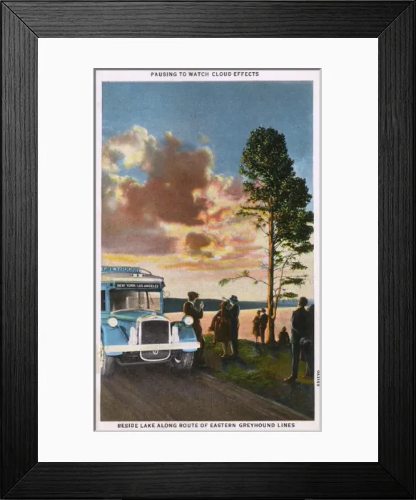 Framed Print : Advert for Eastern Greyhound Lines, Cleveland, Ohio, USA Framed Print : Advert for Eastern Greyhound Lines, Cleveland, Ohio, USA